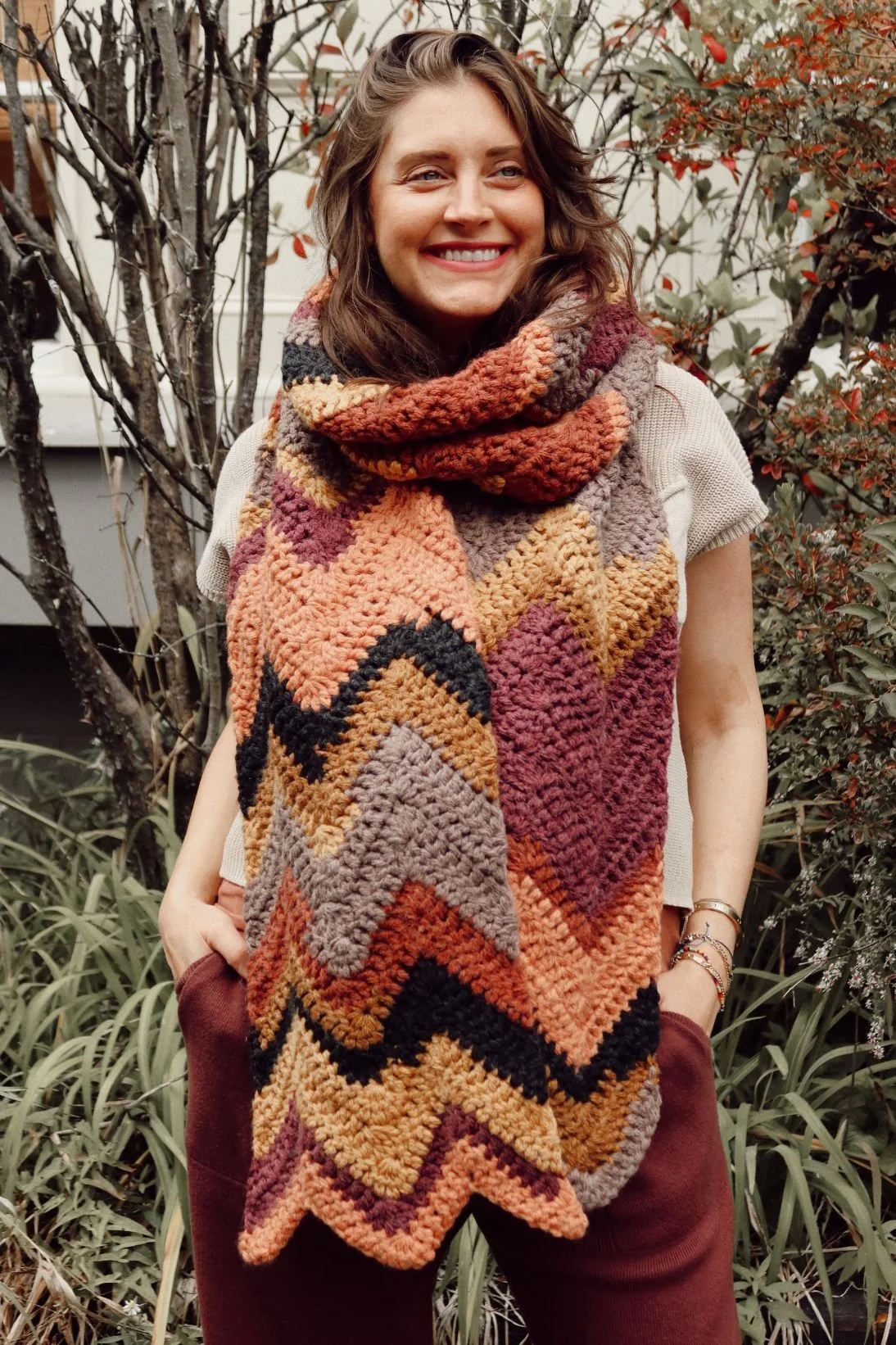 Olivebridge Zigzag Scarf Crochet Pattern — Two of Wands
